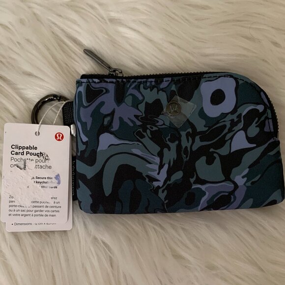 lululemon athletica Accessories - LULULEMON Clippable Card Pouch in Flower Meld/Graphite Grey